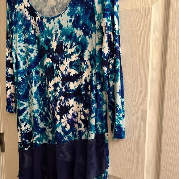 CUPIO~VIBRANT BLUE TUNIC~LG - Picture 2 of 6